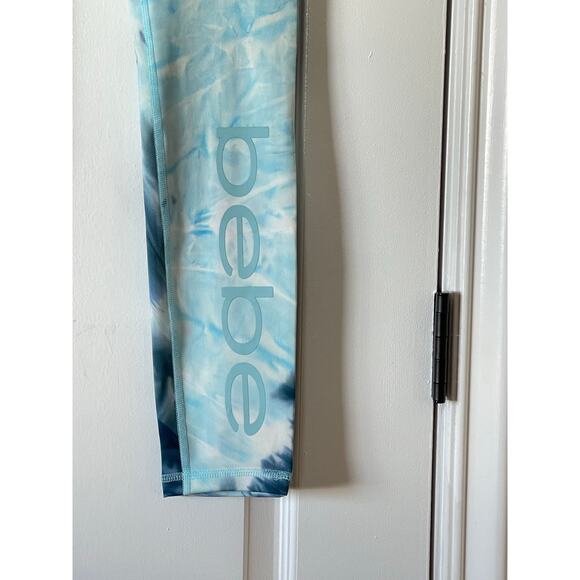 Bebe Sport Leggings Size Large High Rise Logo - Picture 8 of 8
